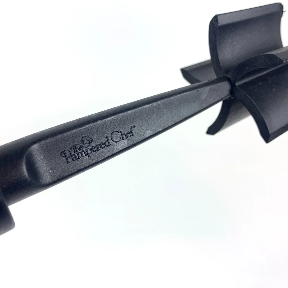 Pampered Chef Black Nylon‎ Lot of 6 Utensils Chop Chunk Scoop Loop Knife Spatula
